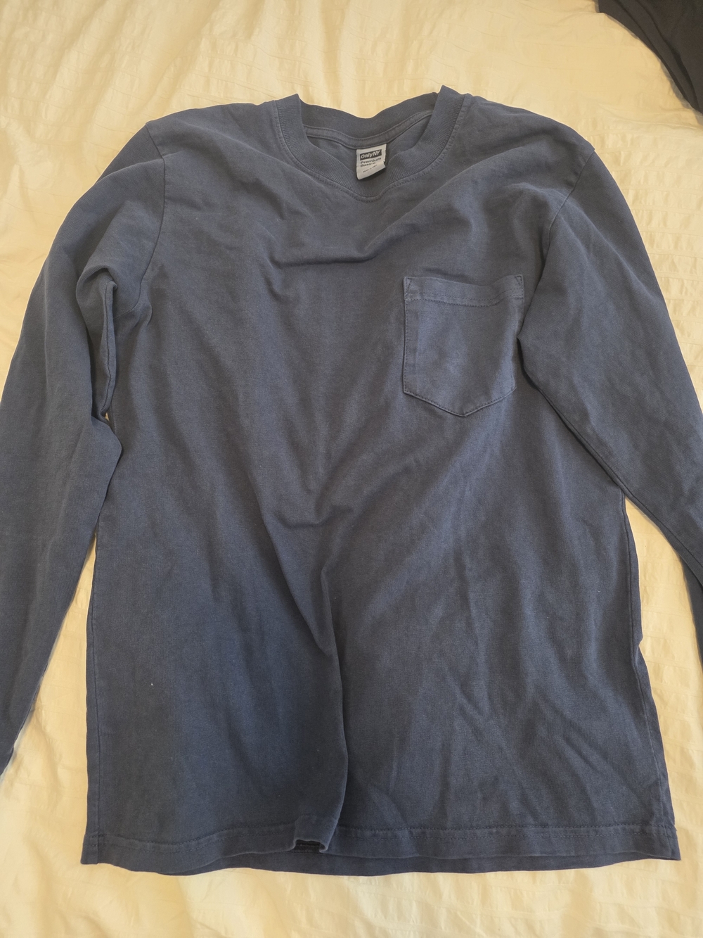 Classic Men's Long Sleeve Pocket Tee - Navy